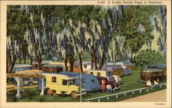 A Trailer Tourist Camp in Dixieland Postcard