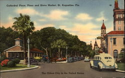 Cathedral Place, Plaza & Slave Market St. Augustine, FL Postcard Postcard