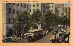 Fifth Avenue and Rockefeller Center Postcard