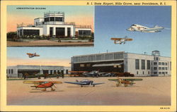 Rhode Island State Airport & Administration Building Hillsgrove, RI Postcard Postcard