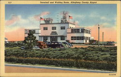 Terminal and Waiting Room, Allegheny County Airport Airports Postcard Postcard