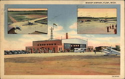 Views of Bishop Airport Postcard