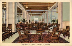 East Room - YMCA Hotel Chicago, IL Postcard Postcard