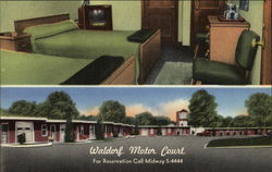 Waldorf Motor Court - Room & Grounds Postcard