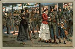 Celebratory Greetings for MIlitary Men from their Families Postcard