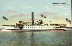 Steamer Vermont, Lake CHamplain NY Postcard