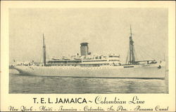 T.E.L. Jamaica, Colombian Line Postcard