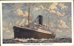 Anchor Line - T.S.S. Cameronia Postcard