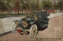 Men Driving an Automobile Postcard