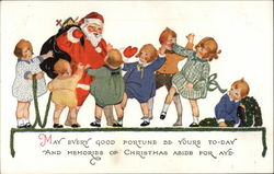 Christmas - May Every Good Fortune Be Yours Today Children Postcard Postcard