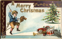 A Merry Christmas Children Postcard Postcard