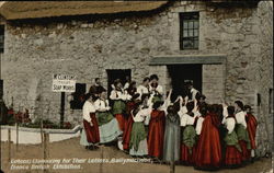 Colleens Clamouring for Their Letters, Ballymaclinton, France British Exhibition Postcard Postcard