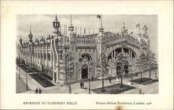 Entrance to Machinery Halls, Franco-British Exhibition Exposition Postcard Postcard