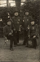 Group of Military Men in Formal Dress Postcard