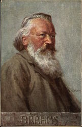 Portrait of Brahms (Composer) Postcard