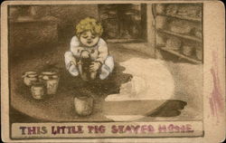 This Little Pig Stayed Home Nursery Rhymes Postcard Postcard