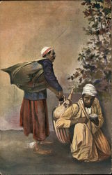 Two Egyptian Men Carrying Packs Postcard