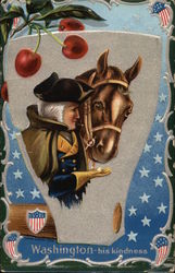 George Washington and a Horse President's Day Postcard Postcard