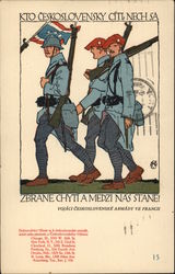 Czechoslovakian Soldiers Postcard