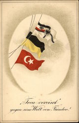 Treu vereint Flags Postcard Postcard