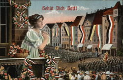 Behut Dich Bottl Postcard Postcard