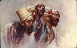 Five Dervishes in Prayer Postcard Postcard