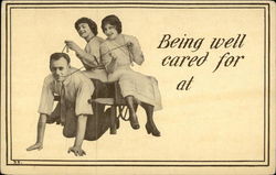 Being Well Cared for at ----- Postcard