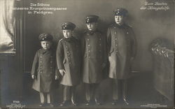 Four Boys in Uniforms Postcard Postcard