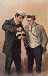 Two sailors National Guard Postcard Postcard