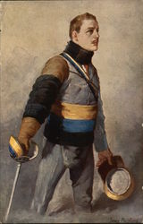 Man Dressed for Fencing Postcard Postcard