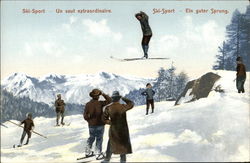 Ski-Sport - Un saut extraordinaire, Ski-Sport - Ein guter Sprung Postcard