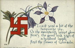 Flower Swastikas Postcard Postcard