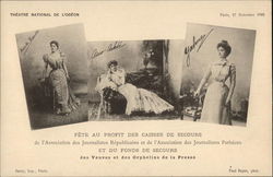 Theatre National de L'Odeon, Fete au Profit Deb Caisses de Secours France Postcard Postcard