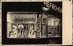 Men's Store Windows Displaying an Array of Items Postcard Postcard