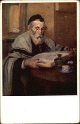 Jewish Man reading a Book Postcard