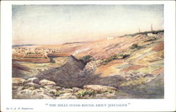 The Hills Stand Round About Jerusalem Postcard