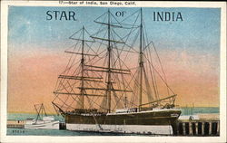 Star of India, San Diego, Calif Postcard