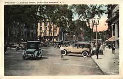 Broadway, Looking North Saratoga Springs, NY Postcard Postcard