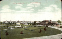 Steel CIrcle Soldier's Home, Marion IND Postcard