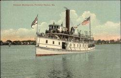 Steamer Machigonne - Portland Harbor, Maine Postcard