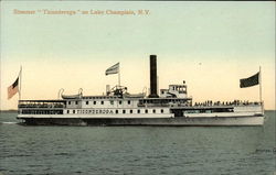 Steamer "Ticonderoga" on Lake Champlain, NY Postcard