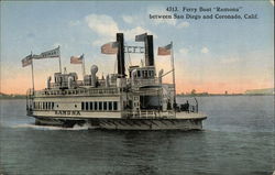 Ferry Boat "Ramona" Ferries Postcard Postcard