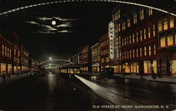 Elm Street by Night Postcard