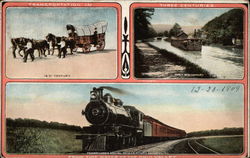 Transportation in three centuries.From Tide to the Ohio Valley Postcard