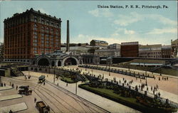 Union Station PRR - Pittsburgh, PA Postcard