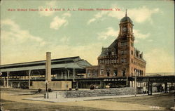 Main Street Depot C & O and SAL Railroads, Richmond, VA Postcard