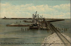 Knight's Key, Fla. General View, Knight's Key Terminal Construction Works, Railway and Docks Postcard Postcard