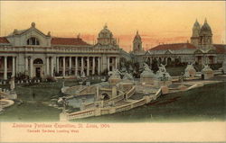 Louisiana Purchase Exposition, St. Louis, 1904, Cascade Gardens Looking West Postcard