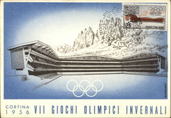 Cortina 1956 VII Giochi Olimpici Invernali Olympics Postcard Postcard