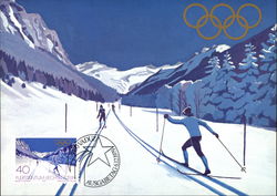 Cross Country Skiing, 1979 Winter Olympics Postcard Postcard